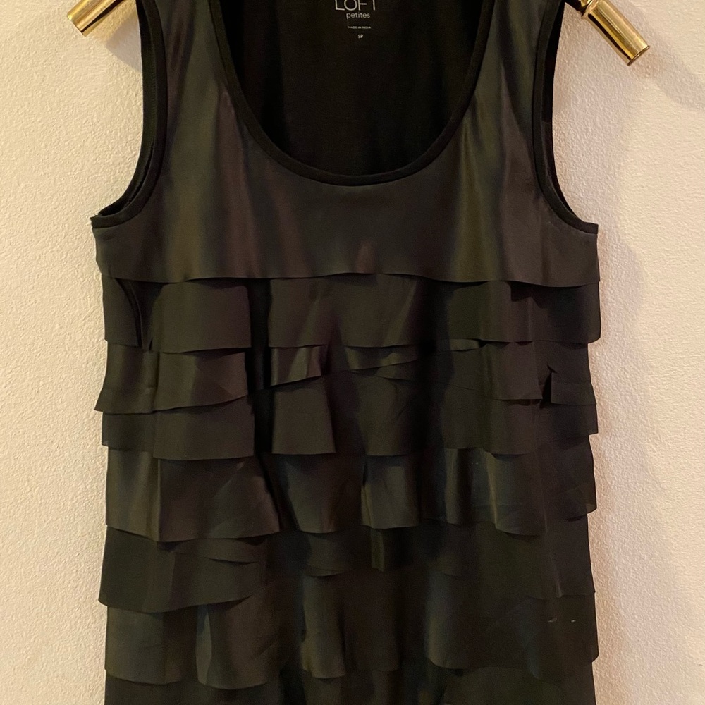 Short sleeve black blouse